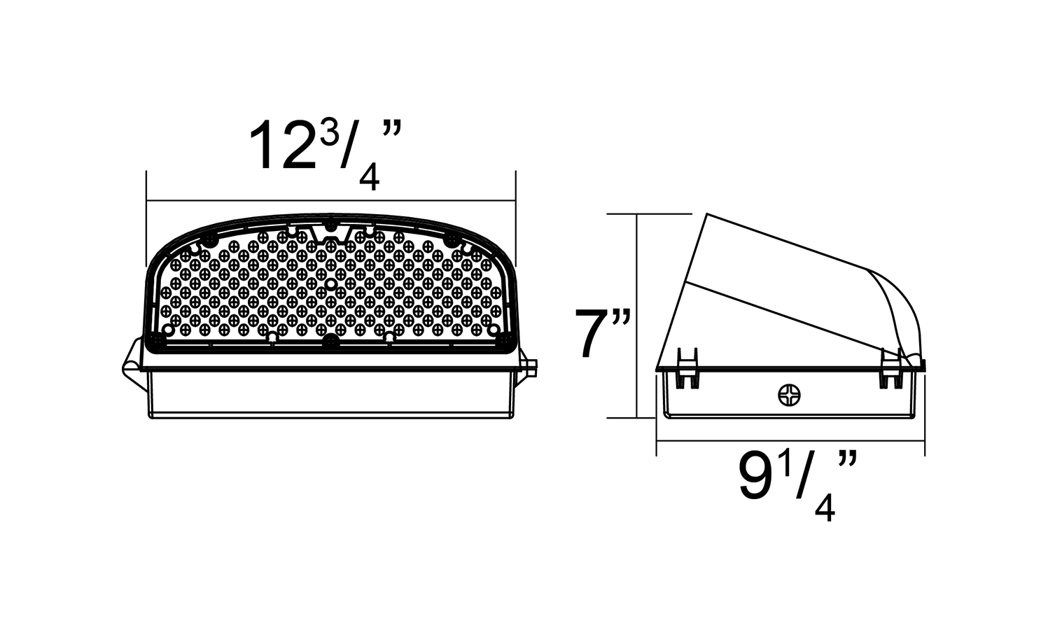 Size of wall light WP25