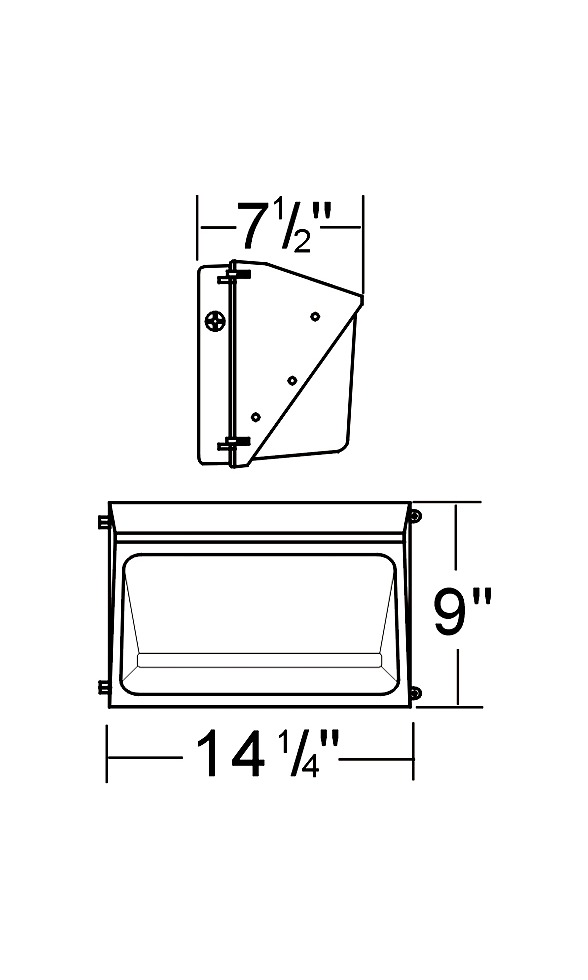 Size of wall light WP32