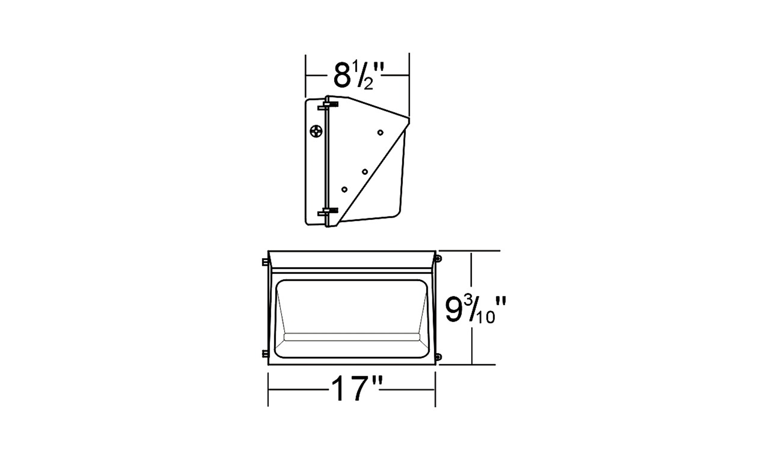 Size of wall light WP33