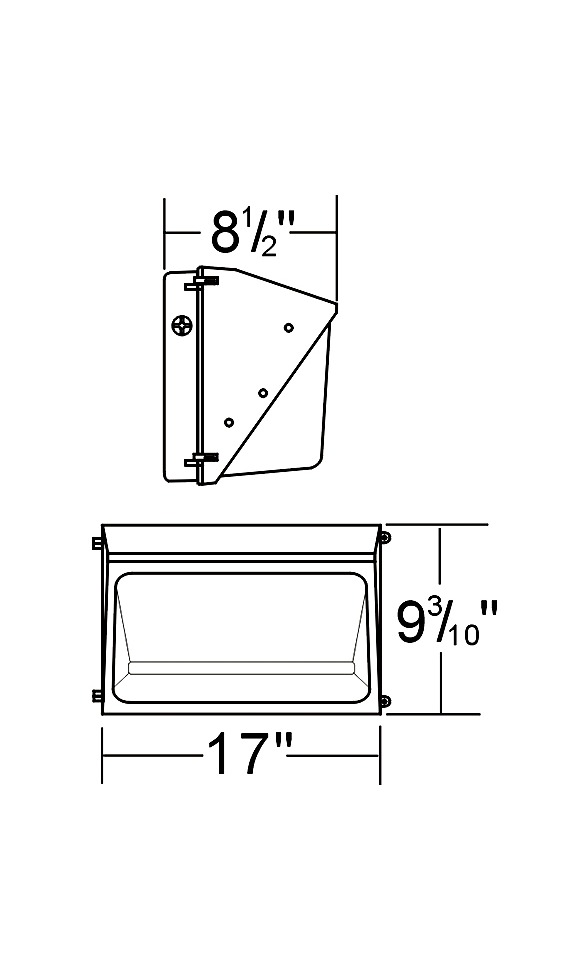Size of wall light WP33