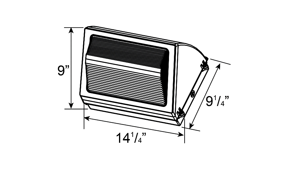 Size of wall light WP52